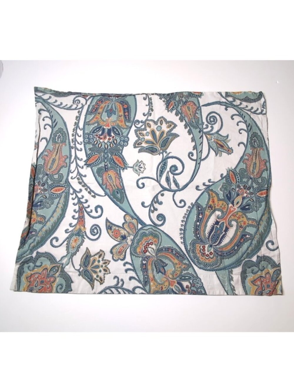 Pottery Barn Pillow Sham‎ Paisley Reversible Standard 100% Cotton